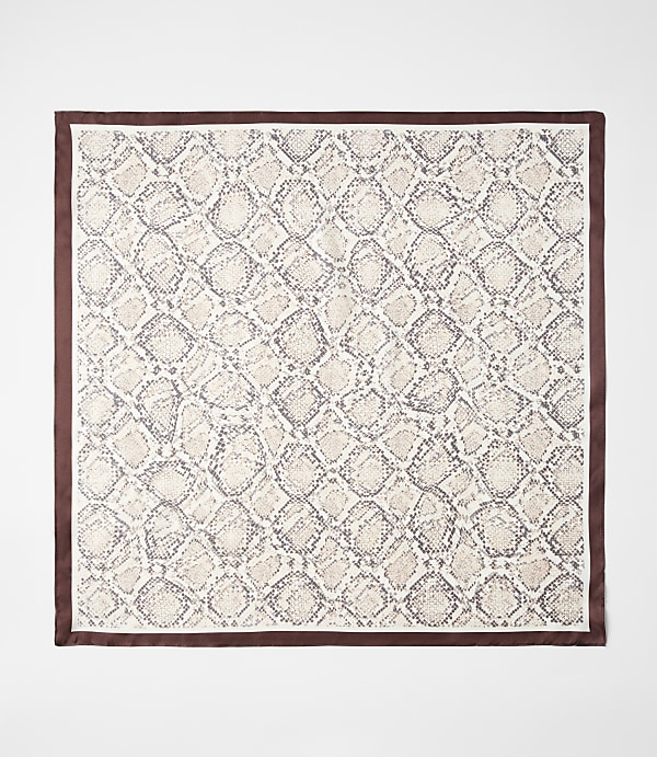 LOFT Versa Snake Print Silk Square Scarf