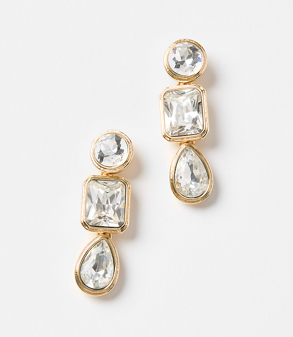 Sparkle Triple Drop Earrings