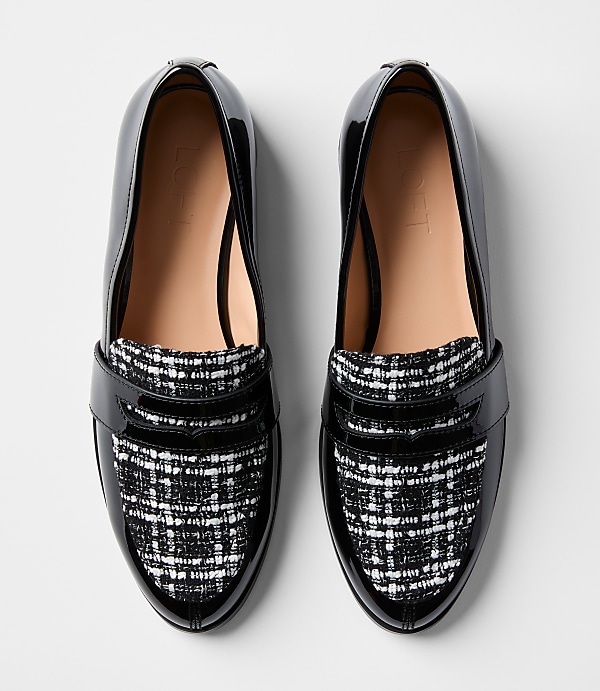 Tweed Penny Loafers