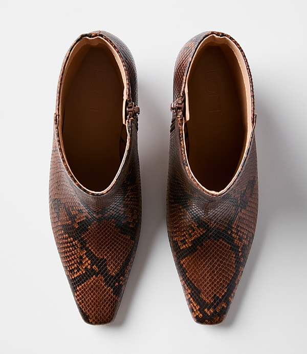 Snake Print Booties