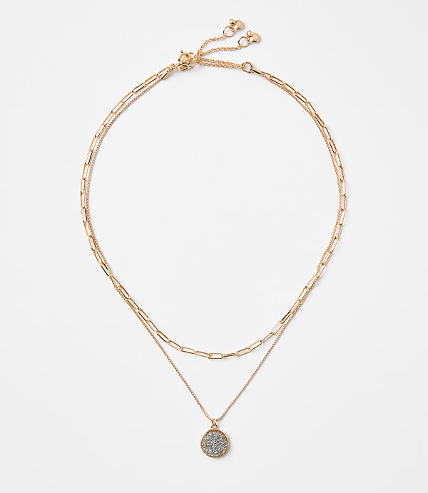 Circle Layered Necklace Set