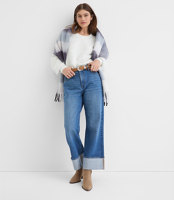 Shimmer Boucle Relaxed Sweater