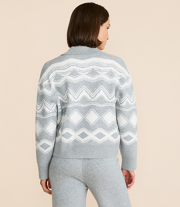 Petite Lou & Grey Geo Polo Sweater