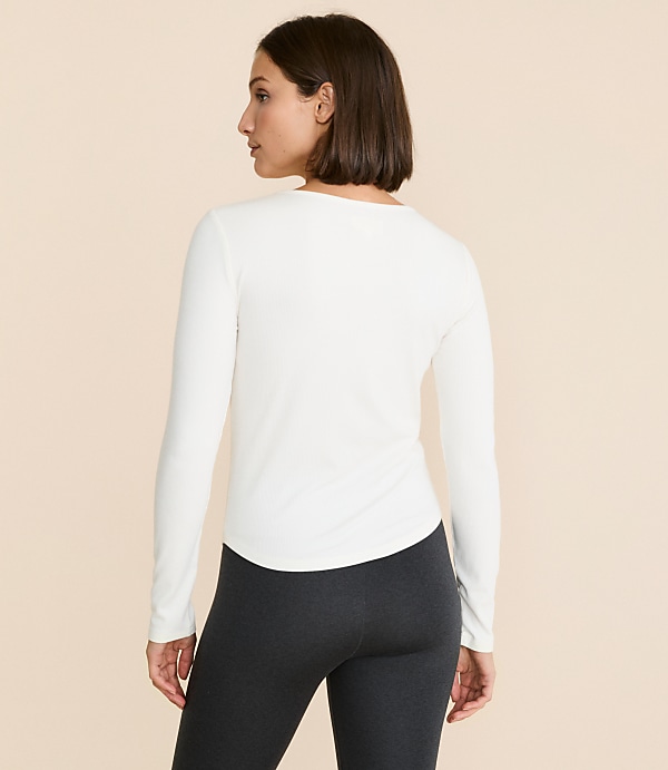 Lou & Grey Ribbed Shirttail Tee