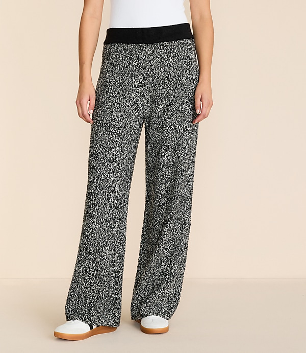 Lou & Grey Colorblock Wide Leg Sweater Pants