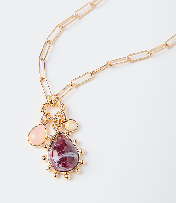 Marbleized Cluster Necklace