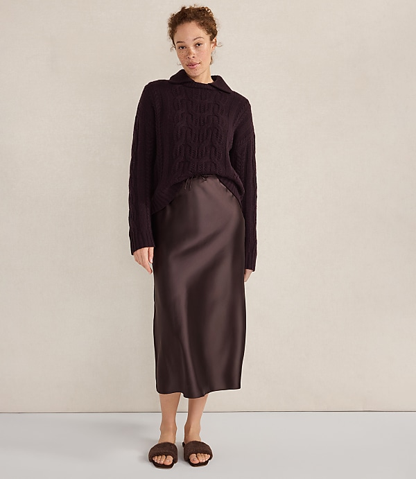 Haven Well Within Flowy Drawstring Midi Skirt