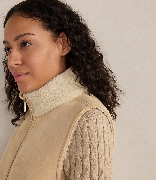 Haven Well Within Faux Suede and Sherpa Reversible Vest