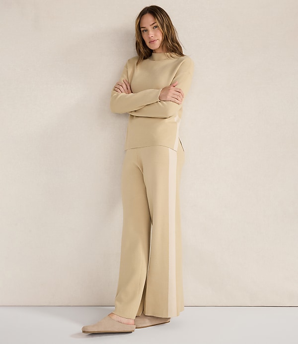 Haven Well Within Tuxedo Stripe Funnel Neck Pullover
