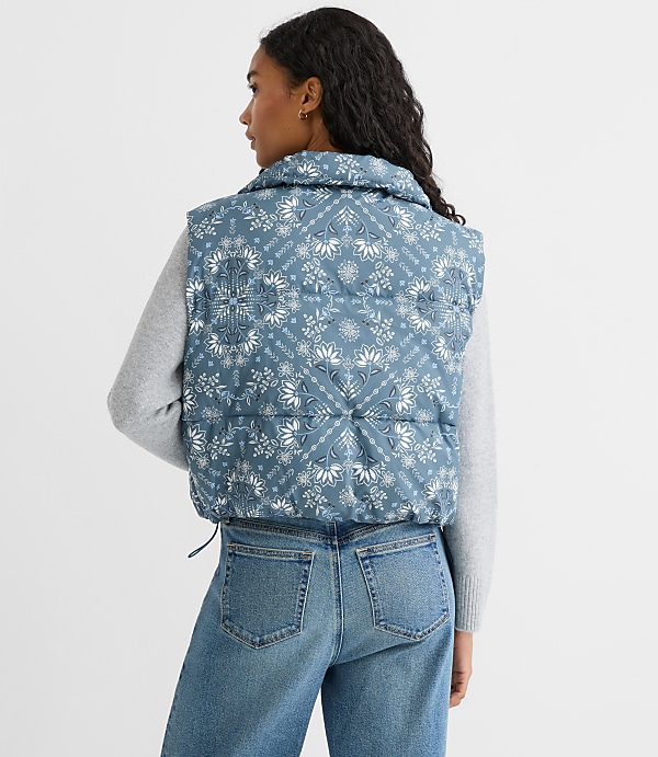 Floral Puffer Vest