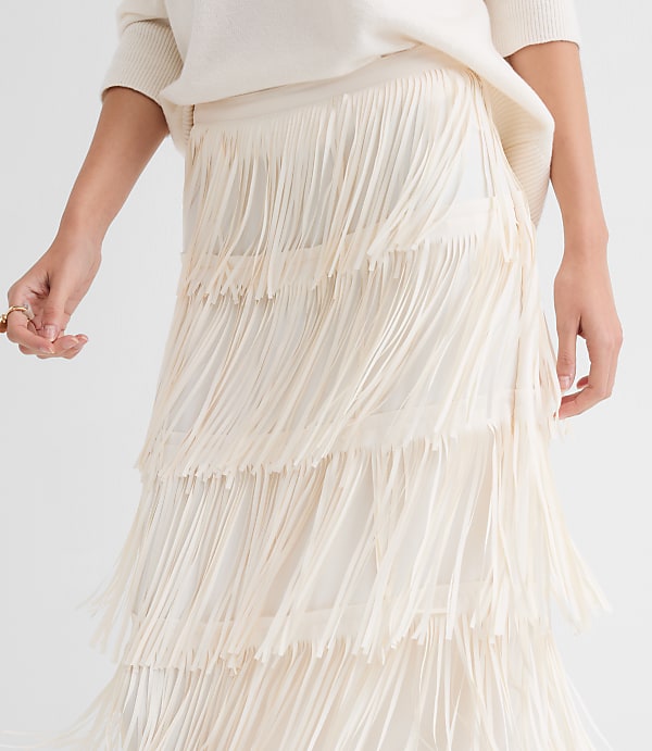 Fringe Midi Skirt