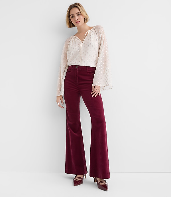 Tall Slim Flare Pants in Stretch Velvet