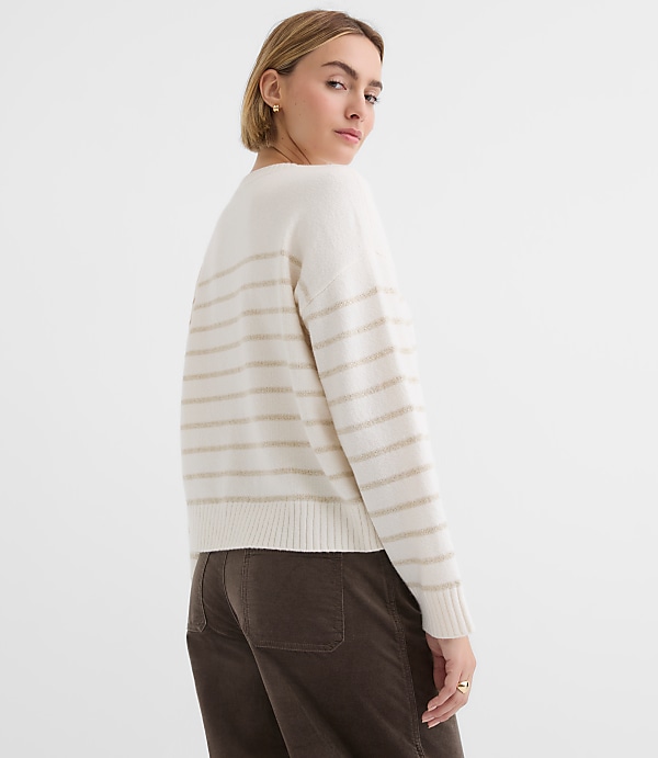 Shimmer Stripe Relaxed Everyday Sweater