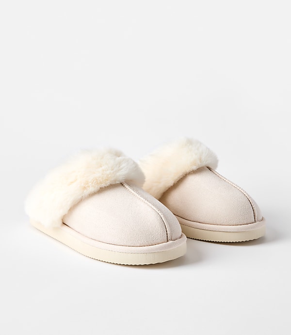 Faux Fur Lined Slippers