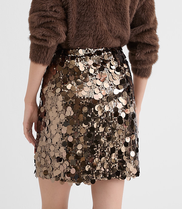 Petite Sequin Mini Skirt