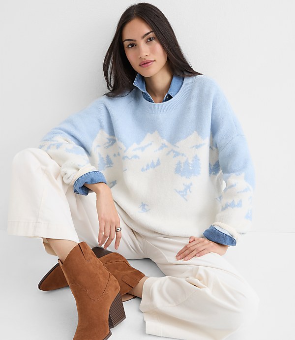 Petite Mountain Ski Sweater
