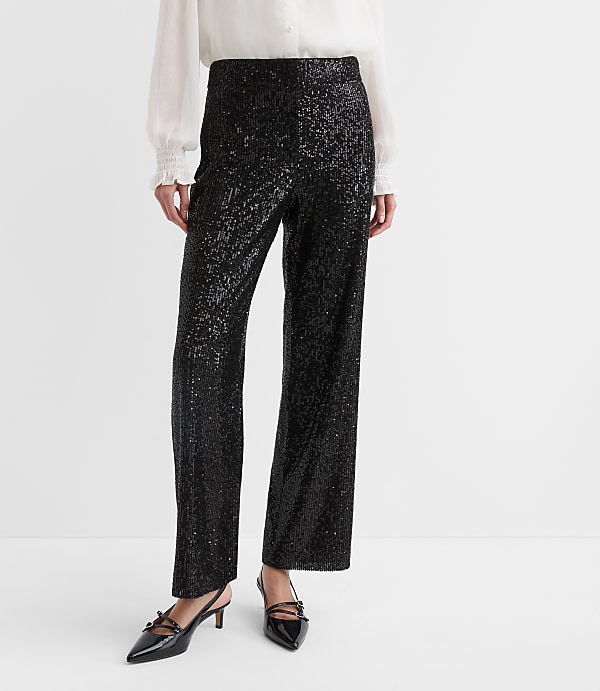 Tall Sequin Straight Pants