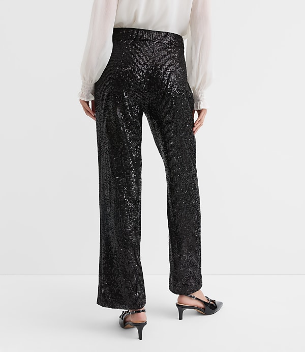 Sequin Straight Pants