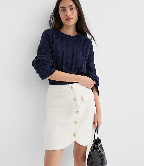 Bobble Pointelle Sweater