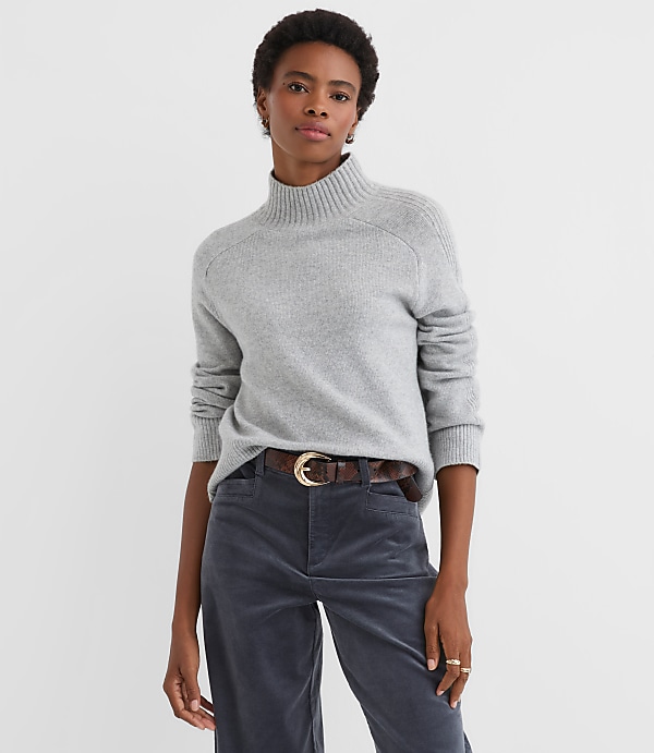 Petite Modern Mock Neck Sweater