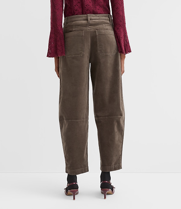 Barrel Pants in Stretch Velvet