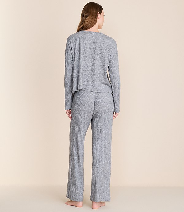 Lou & Grey Heathered Cozy Ribbed Pajama Set