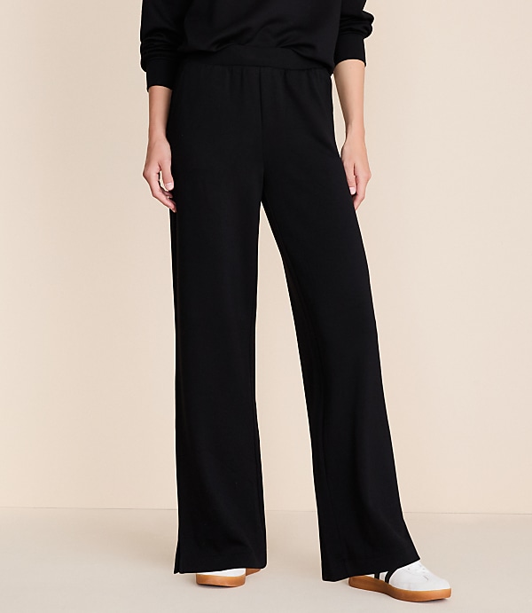Lou & Grey Scubasoft Side Slit Straight Leg Pants