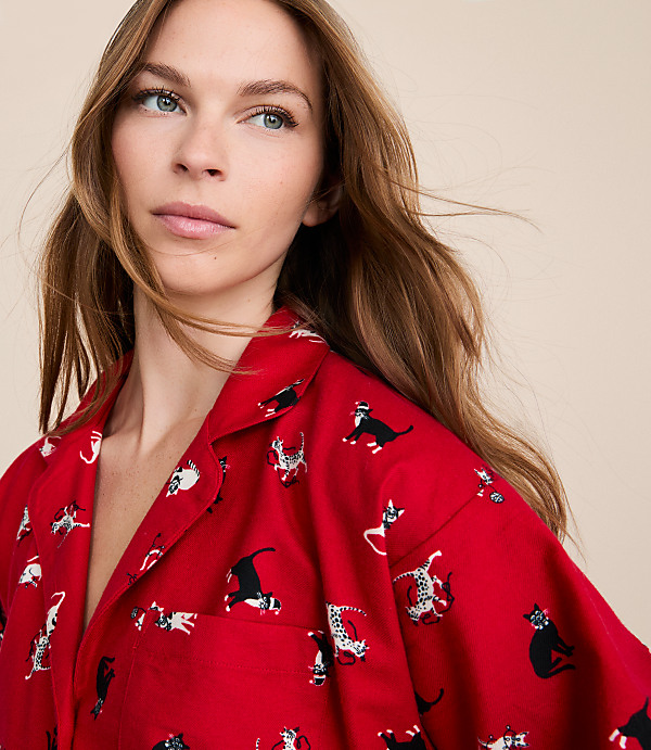 Holiday Kitten Pajama Set