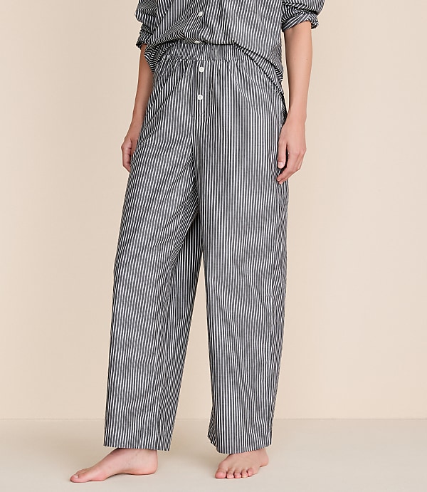 Striped Poplin Pajama Pants