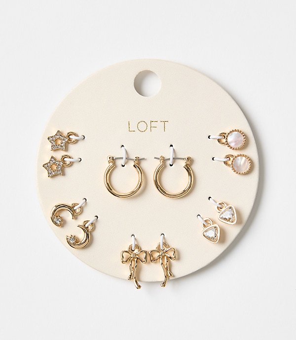 Charm Hoop Earring Set