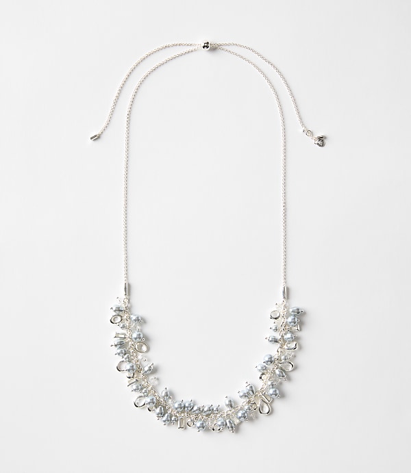 Pearlized Pull Tie Torsade Necklace