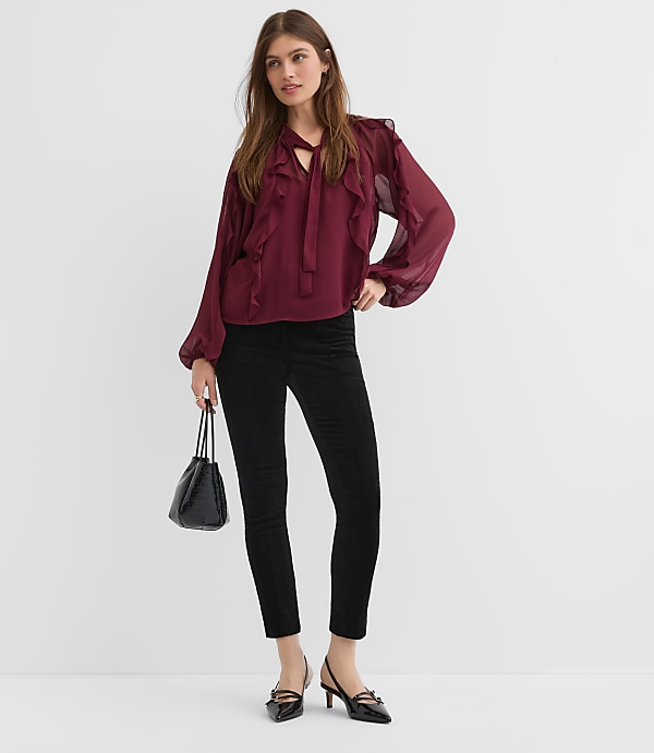 Kendall Skinny Pants in Stretch Velvet