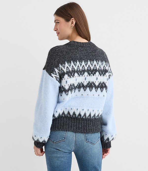 Colorblock Fair Isle Sweater