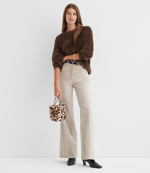 Tall Slim Flare Pants in Stretch Velvet