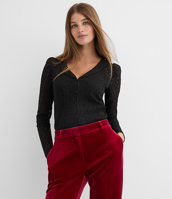 Lace Shawl Cardigan Top