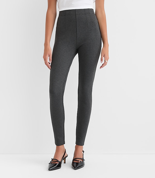 Darted Leggings in Heathered Ponte