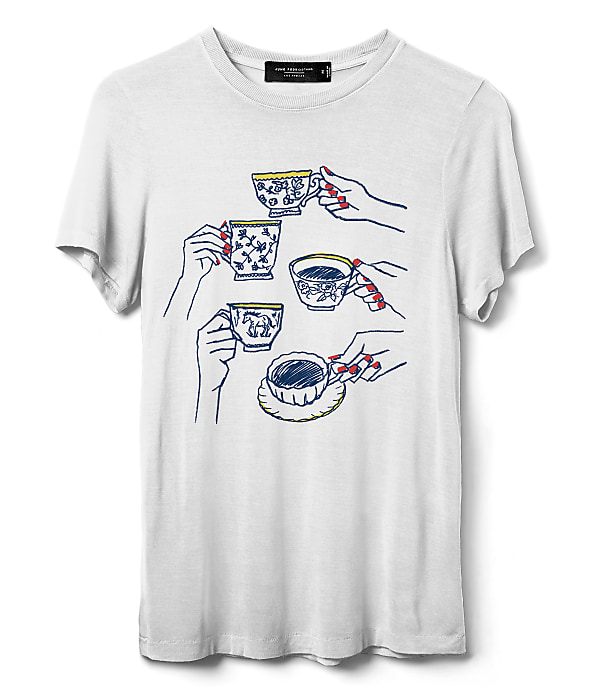 Junk Food Tea Party Vintage Tissue Tee