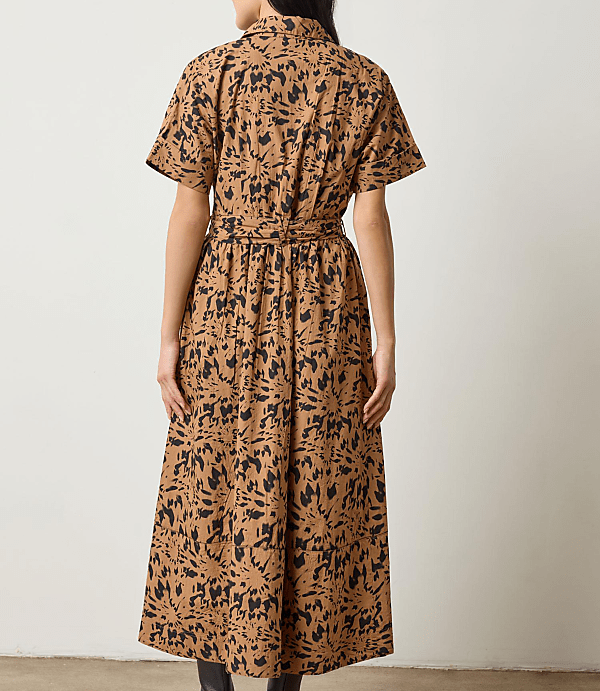 Lilla P Twill Collared Maxi Shirtdress