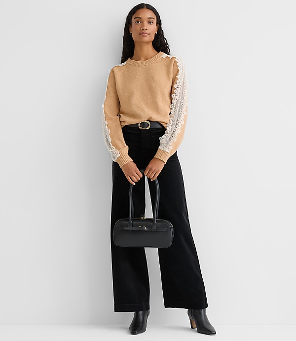 Lace Sleeve Sweater