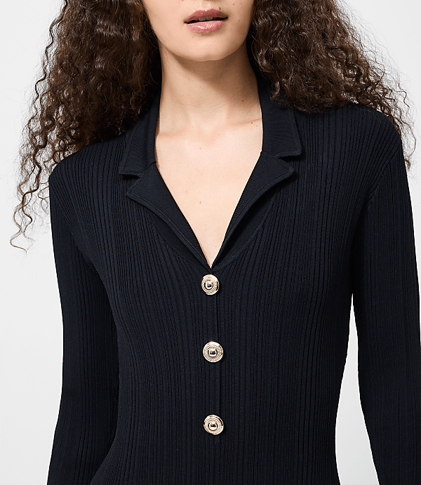 French Connection Crinkle Knit Maxi Dress
