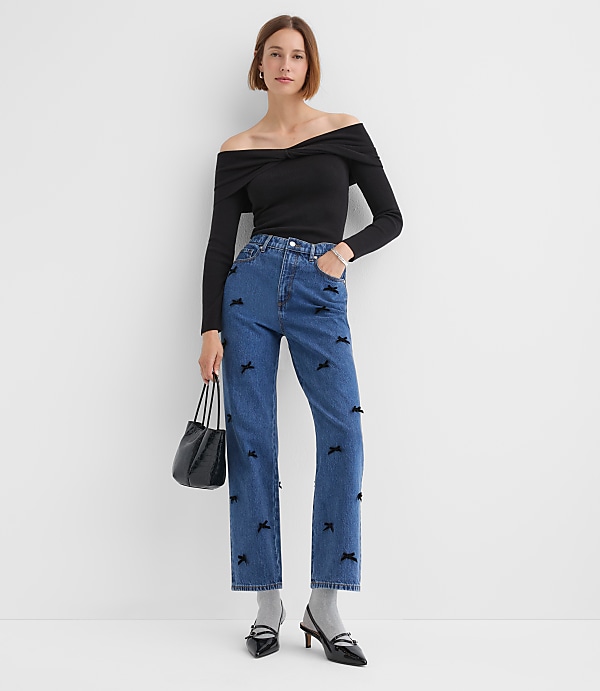 Twist Off The Shoulder Sweater