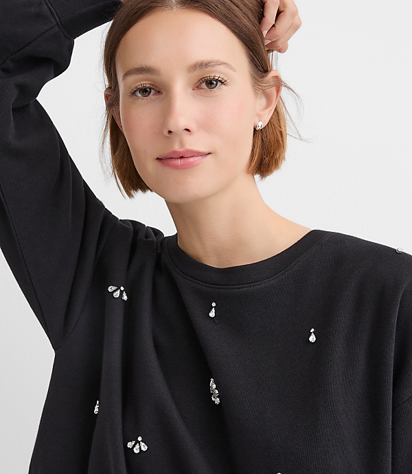 Petite Crystal Bubble Sweatshirt