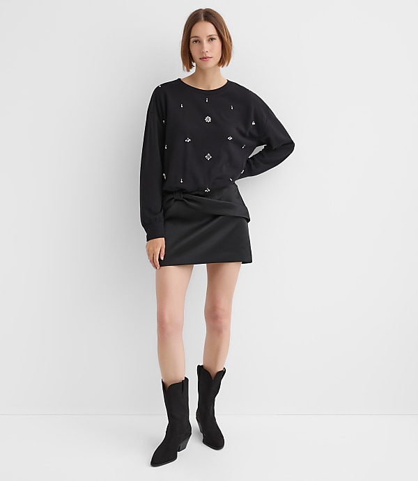 Petite Crystal Bubble Sweatshirt