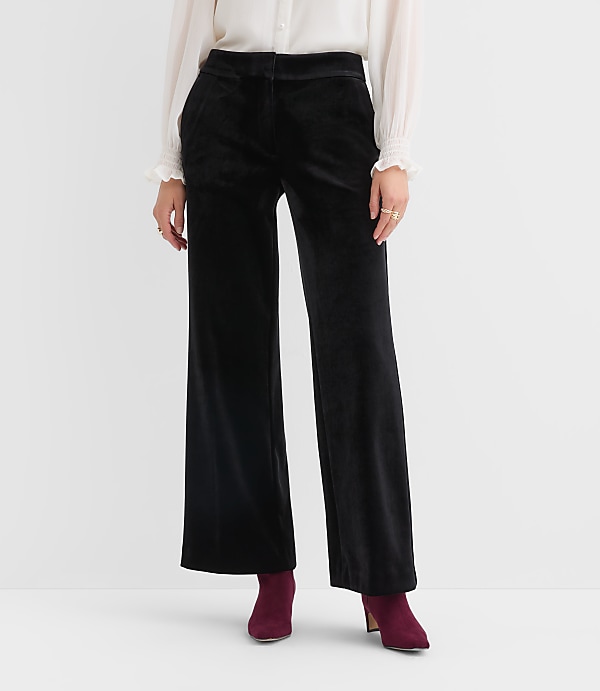 Clean Wide Leg Pants in Velvet