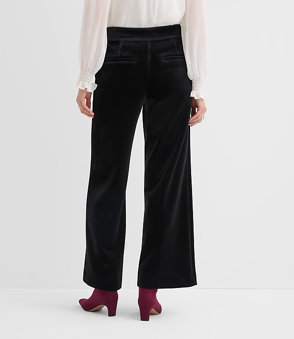 Petite Curvy Clean Wide Leg Pants in Velvet