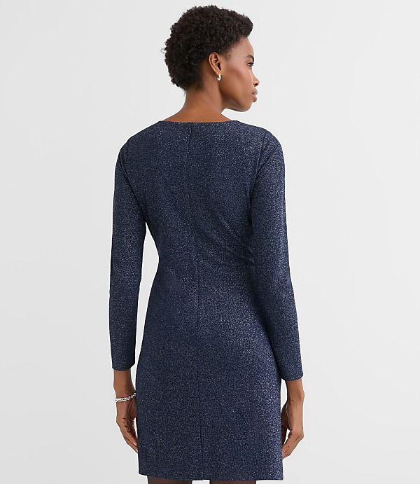 Petite Shimmer Twist Midi Dress