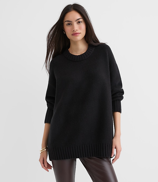 Balloon Sleeve Tunic Sweater