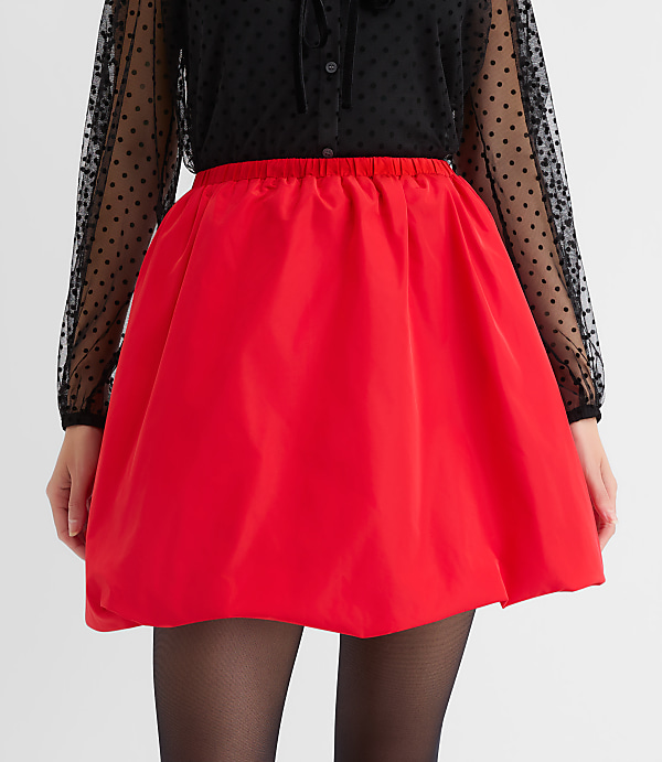 Taffeta Bubble Mini Pocket Skirt