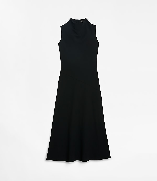 Petite LOFT Versa Crepe Drape Bias Maxi Dress