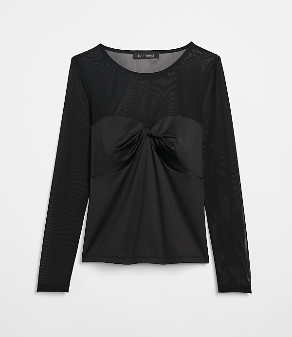 Petite LOFT Versa 360 Knit Mesh Top